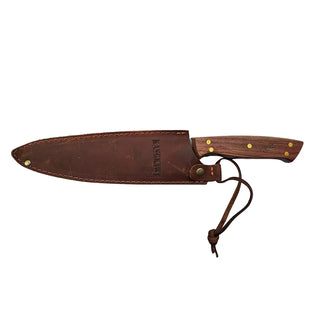 Cuchillo 8" parrillero con funda café